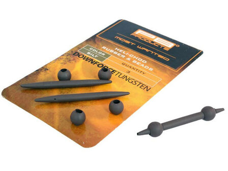 Tungsten Heli-Chod Rubber &amp; beads set | Large Silt