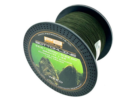 PB Products Bottom Line 1000 m. Gevlochten Lijn 0,23 mm (25 lb)