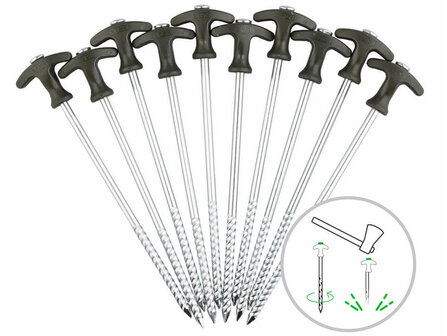 Bivvy Pegs 20 cm Set 10 st.