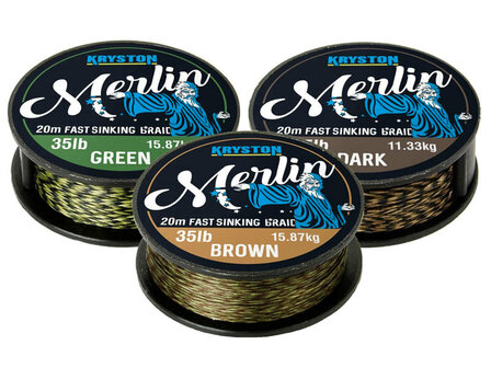 Kryston Merlin Fast Sinking Supple Braid 20 m.