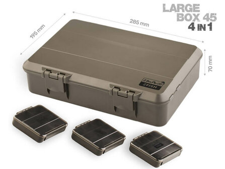 Tacklebox Z-Box Pro 4-in-1 (45 vakken) 28,5 x 19,5 x 7 cm