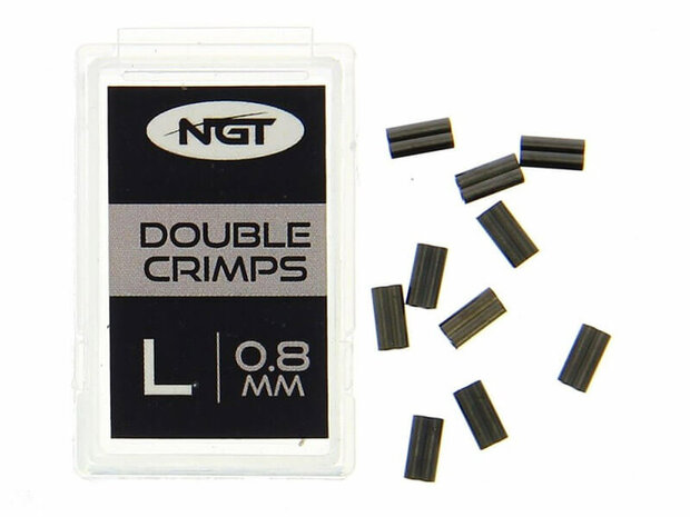 Double Barrel Crimps / Crimp Connectors 10 st. 0,8 mm