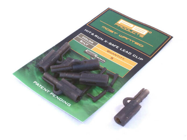 PB Products Hit & Run X-Safe Leadclips 5 st. Silt